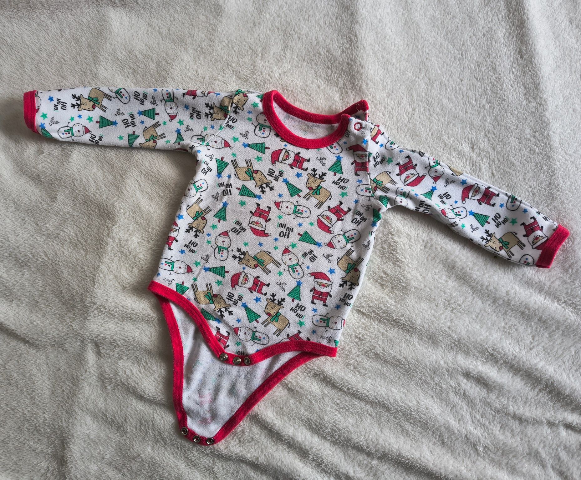 Komplet świąteczny body + legginsy 74-80