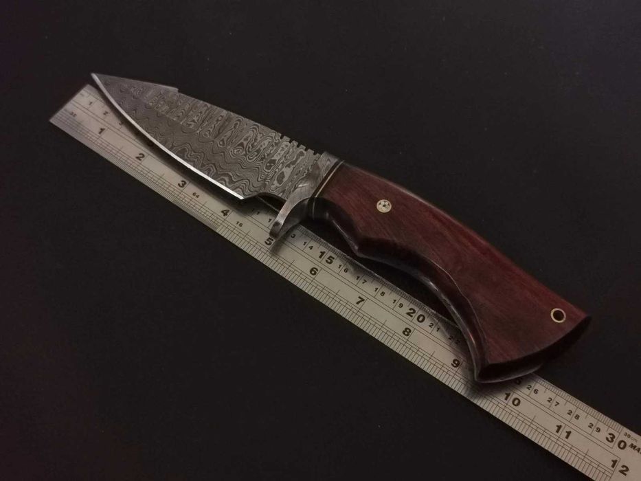 DAMAST nóż myśliwski BOWIE stal damasceńska 26cm. FINKA bushcraft