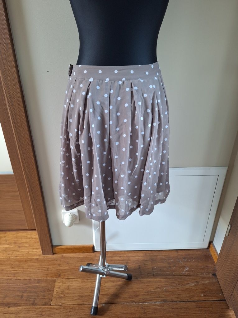 H&M spódnica w białe groszki