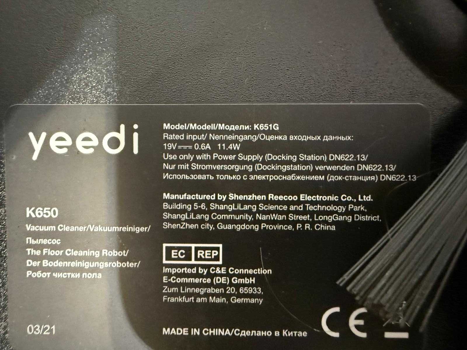 Robot Odkurzacz Sprzątający Yeedi K651G