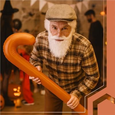 Dmuchany balkonik z laską przebranie