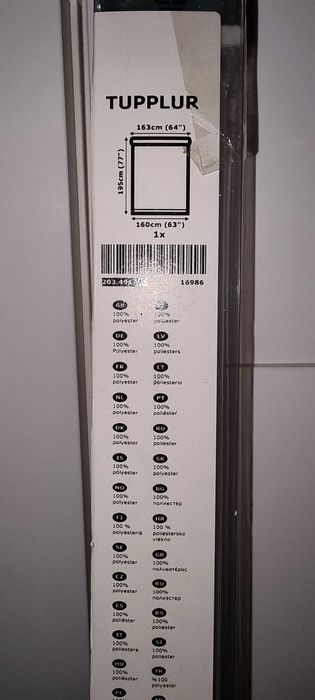Estor de enrolar branco - Tupplur ikea 163x195cm novo