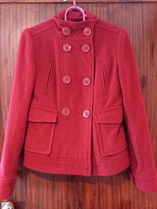 Casaco curto de inverno, bordeaux - M - Stradivarius