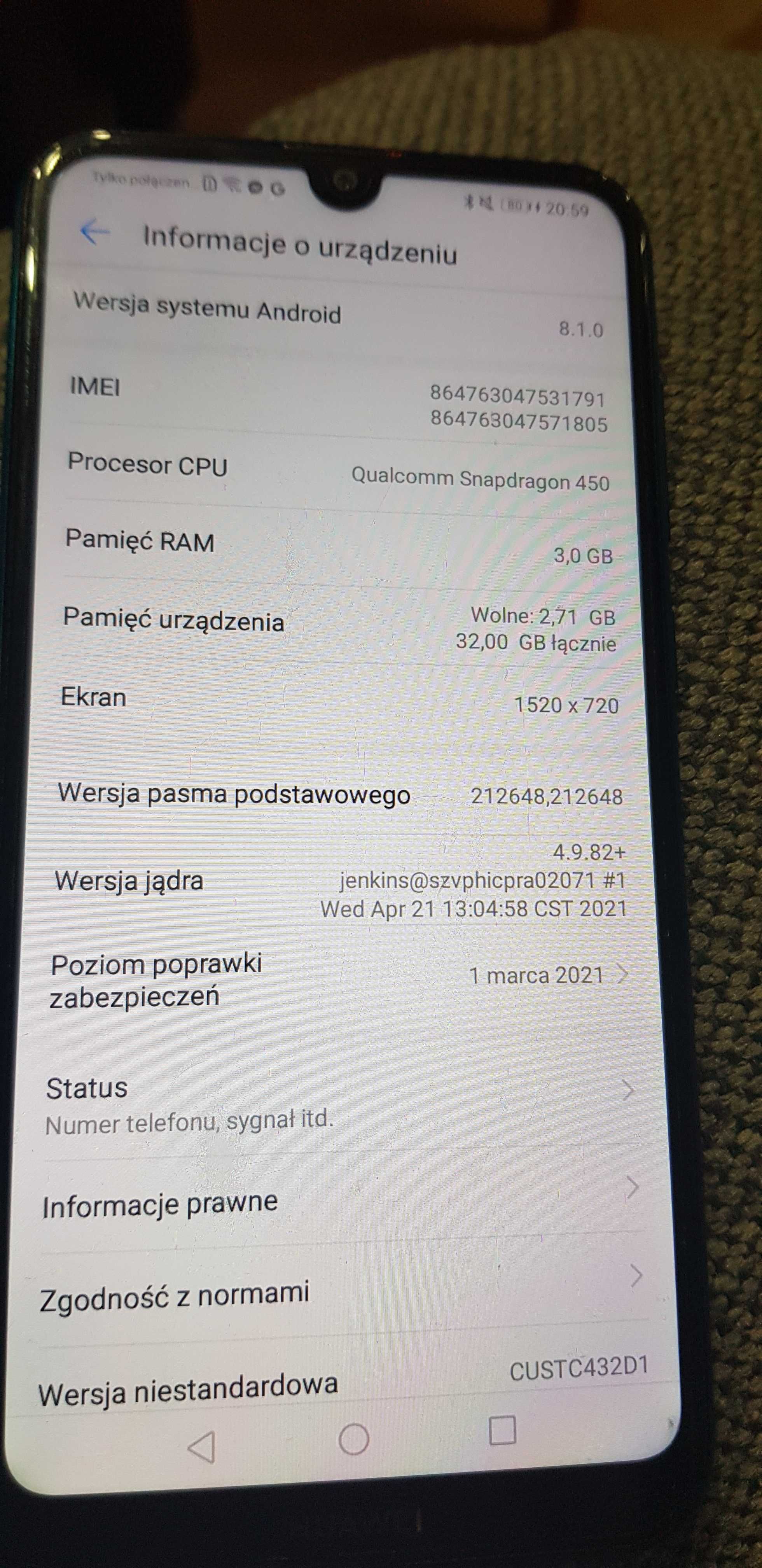 Huawei Y7 2019  smartfon.