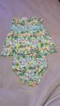 Conjunto bebé vestido + slip + casaco 6-9meses