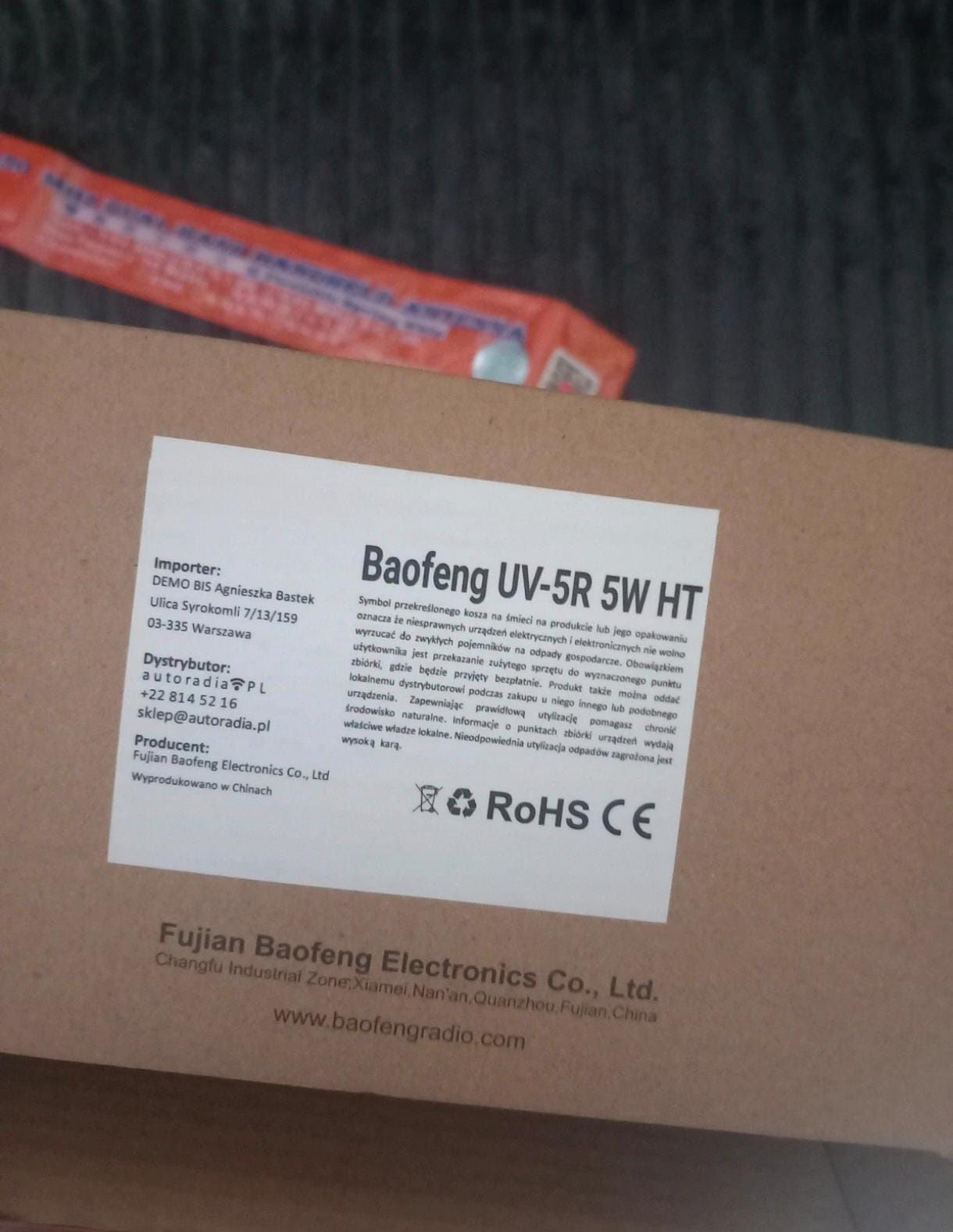 Krótkofalówka Baofeng UV5r HT