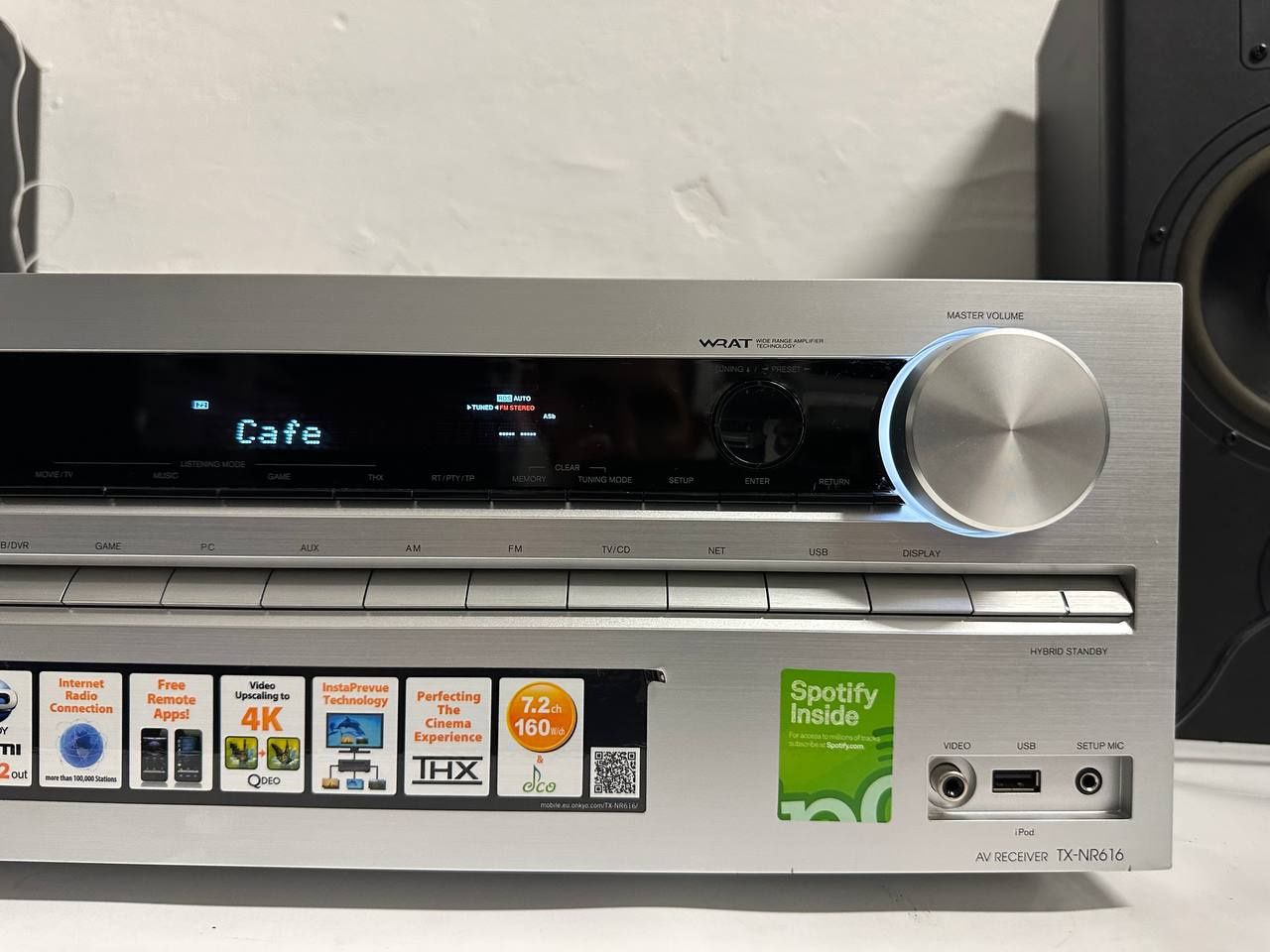 7.2 AV Amplituner ONKYO TX-NR616, HDMI, USB, 4К, Flac