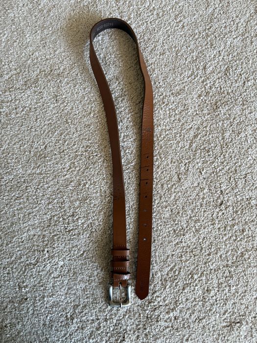 Brązowy klasyczny skórzany pasek damski Ochnik 90