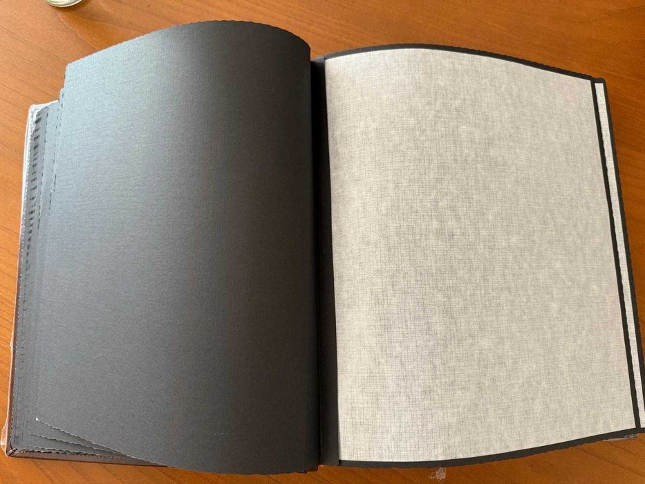 Álbum de fotografias em pele
