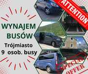 Wynajem Busa opel Vivaro od 110zł wersja najbogatsza LUKSUSOWA BUS