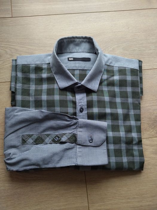 Koszula męska w kratkę  r. XL
