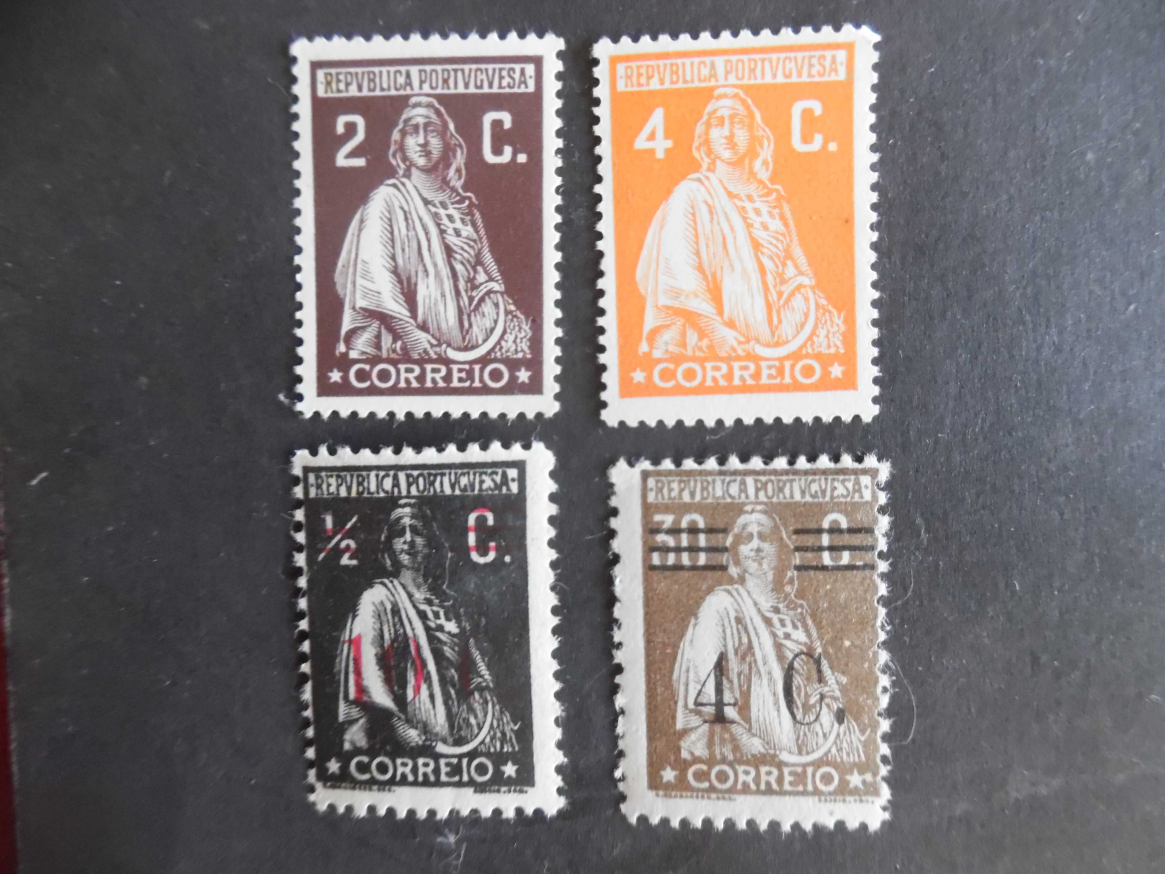 Selos Portugal 1926/1928-Lote Ceres novos c/ charneira