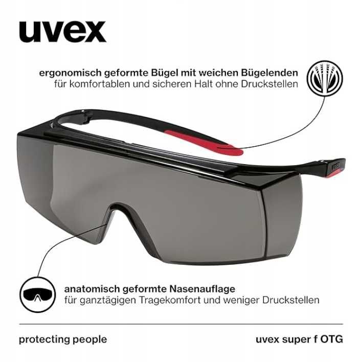 Okulary ochronne Uvex Super f OTG 9169 przed promieniowaniem UV