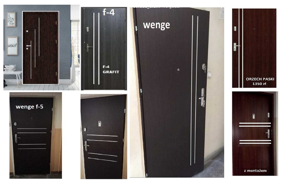 Tanie drzwi ZEWNĘTRZNE wejściowe, antywłamaniowe z montażem
