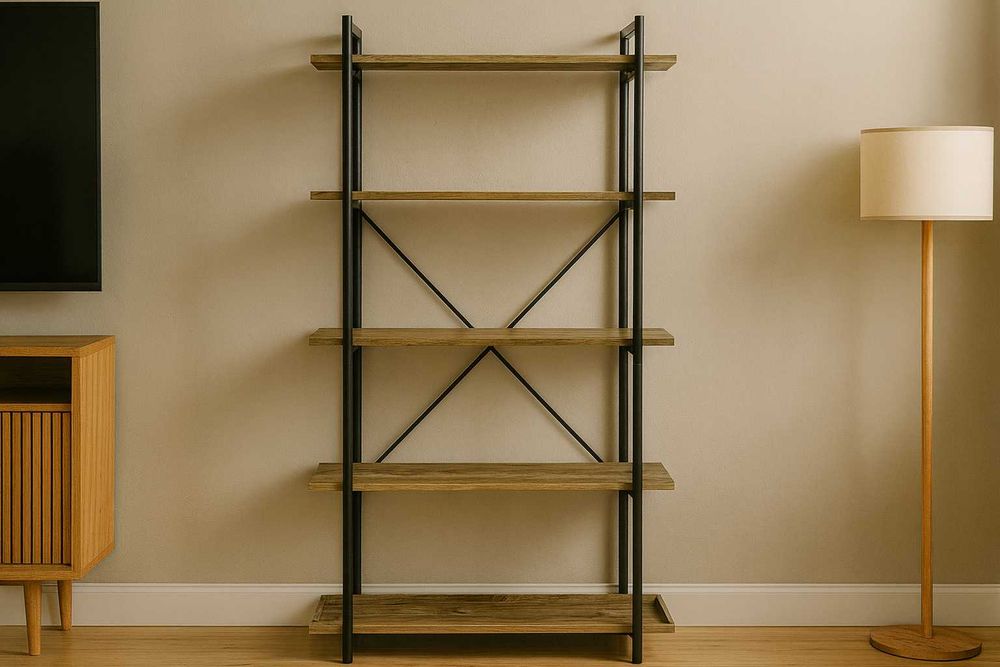 Nowy Regał Półka 173x92x30cm Metalowy Industrialny Loft 5 Poziomowy