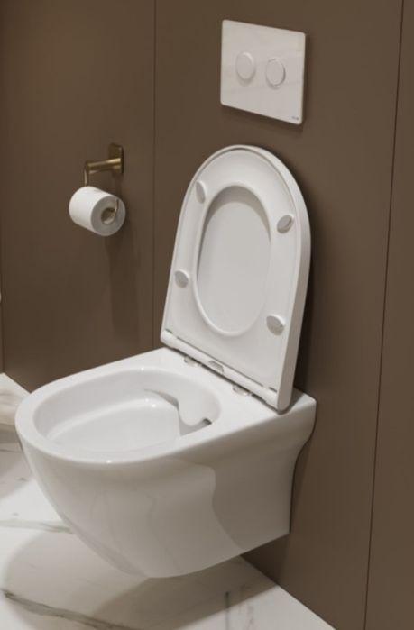 Deska WC jak nowa Cersanit Larga Oval Slim, wolnoopadająca, duroplast