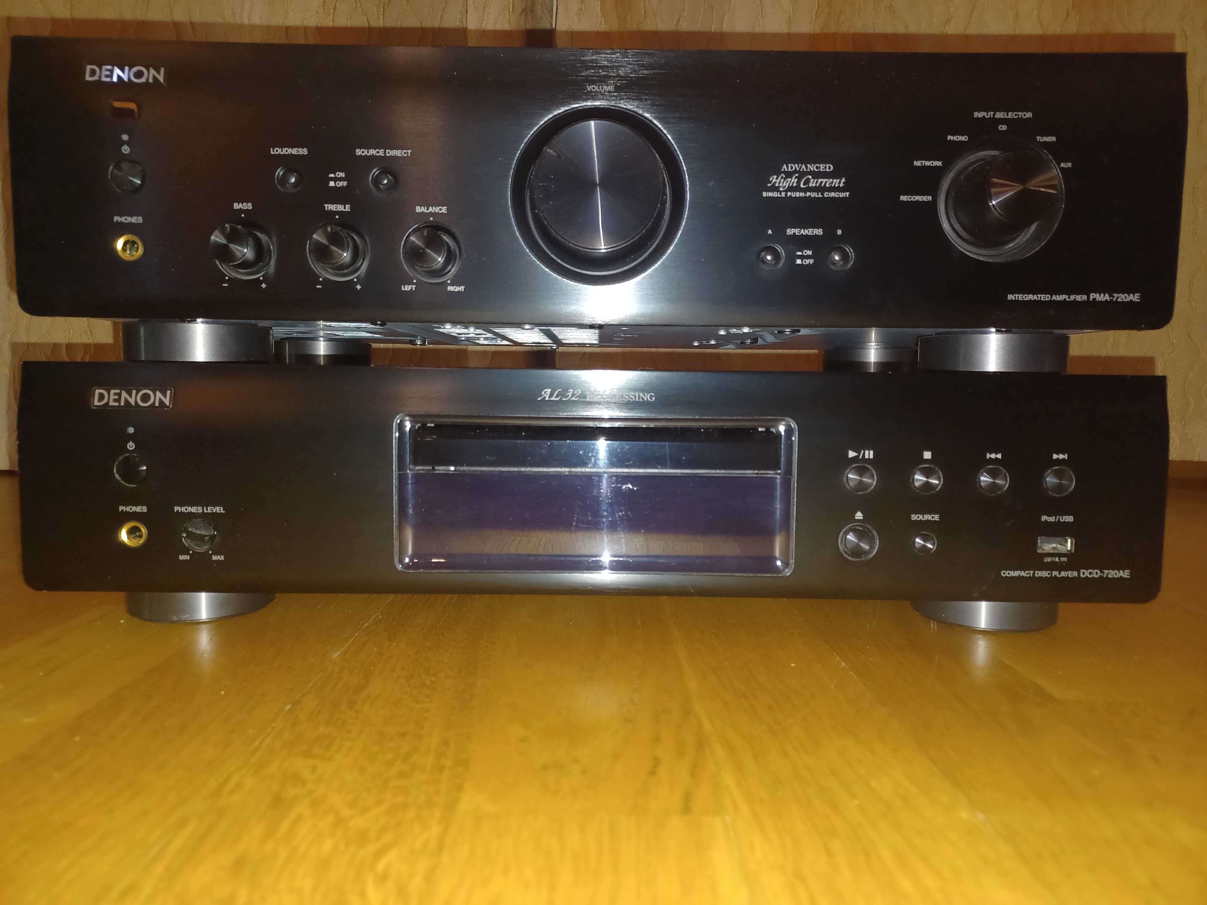 Wzmacniacz DENON PMA 720AE i Player DENON DCD 720AE