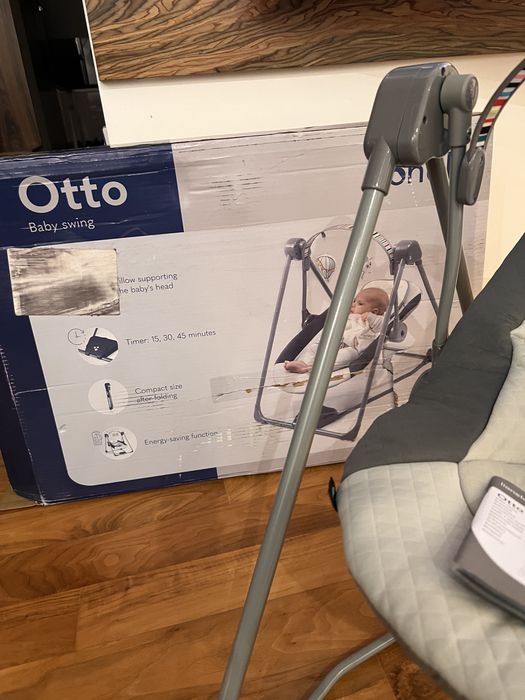 Leżaczek Bujaczek elektryczny 2w1 huśtawka kołyska Lionetto Otto