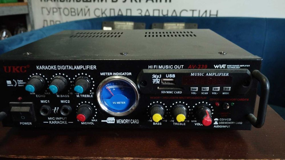 Підсилювач UKC AV-120 USB з КАРАОКЕ