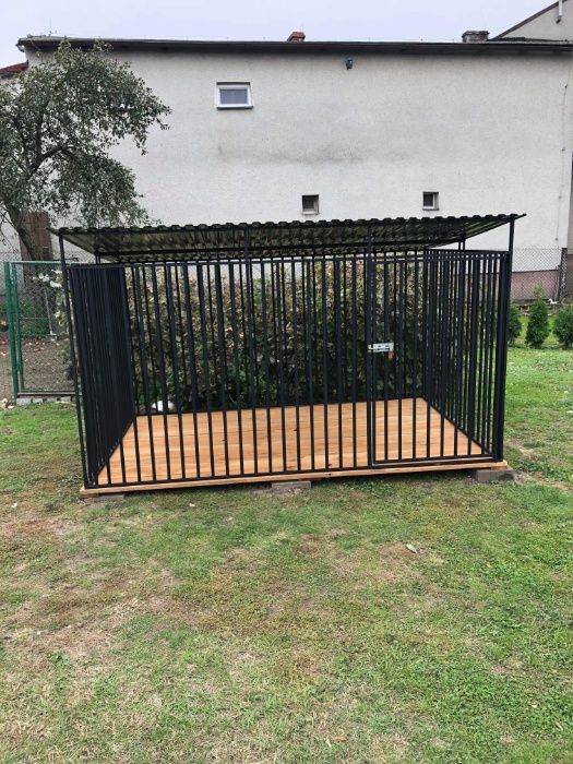 Mocny kojec boks klatka zagroda dla psa. Schowki.BUDA