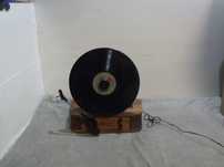 Gramofon pionowy retro, USB, Bluetooth, wyjście liniowe, drewno Auna