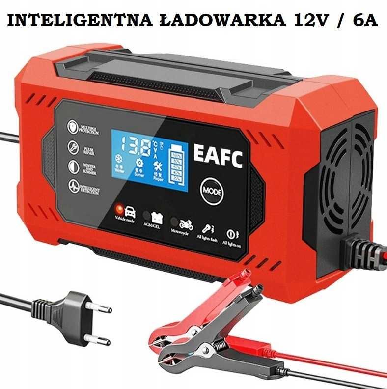 Prostownik ładowarka akumulatora 12V 6A Funkcja odsiarczania