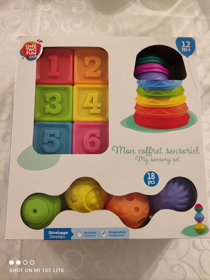 Brinquedo sensorial para bebé One Two Fun (Novo)