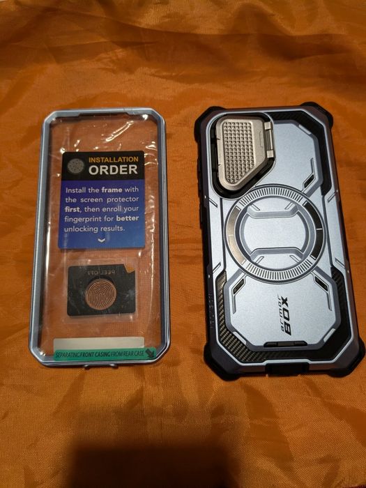 Чехол двусторонний на Самсунг и стекло с плёнкой на Айфоне