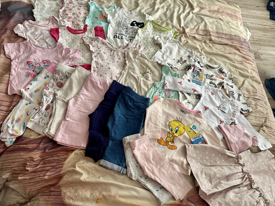 Paka ubrań ubranek dla dziewczynki rozmiar 68 - część ubranek nowych!