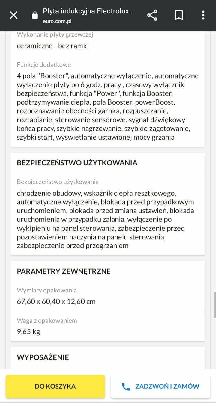Płyta indukcyjna Electrolux LIL61424C