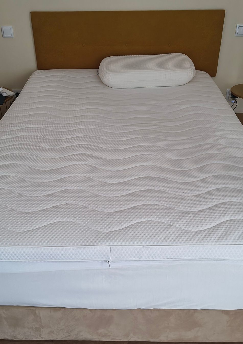 Sobrecolchão 140x200 cm, 
Almofada ergonómica, costas/lado,