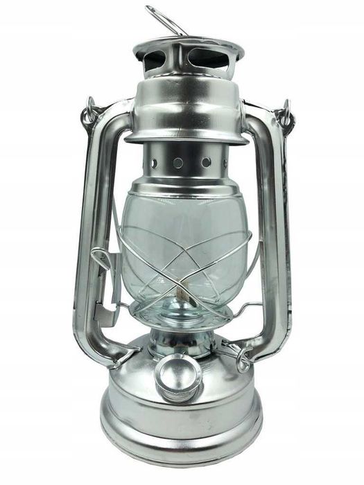 Lampa naftowa RETRO 24cm na naftę + knot niebieski