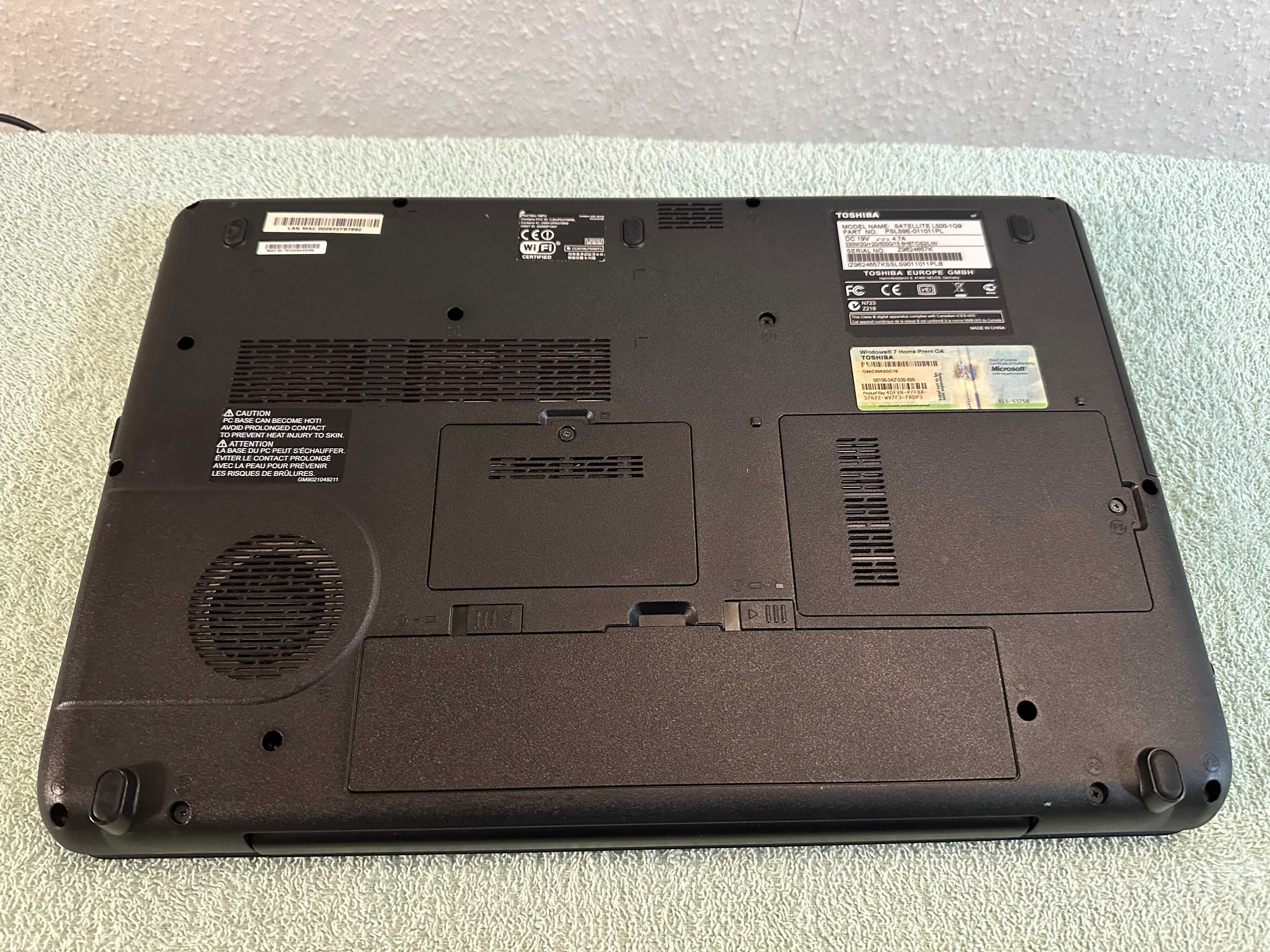 Sprzedam laptopa Toshiba Satellite L500-1Q9