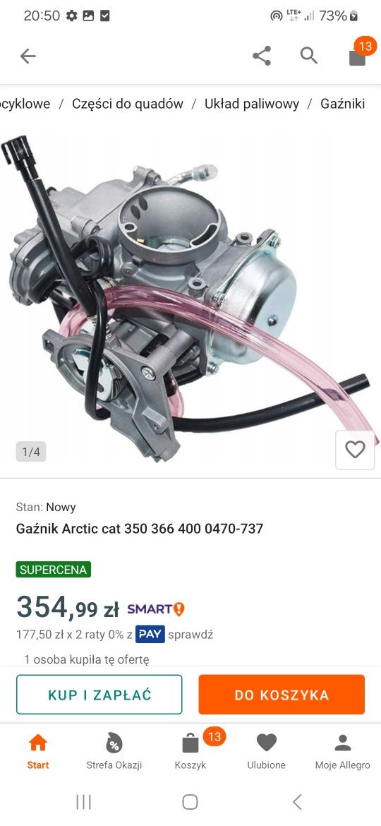 Gaźnik Arctic Cat 350 /400 Kymco MUX 400