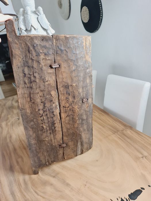 Afrykańskie drzwi ze spichlerza plemie Dogonow Mali lata 60te XX wieku