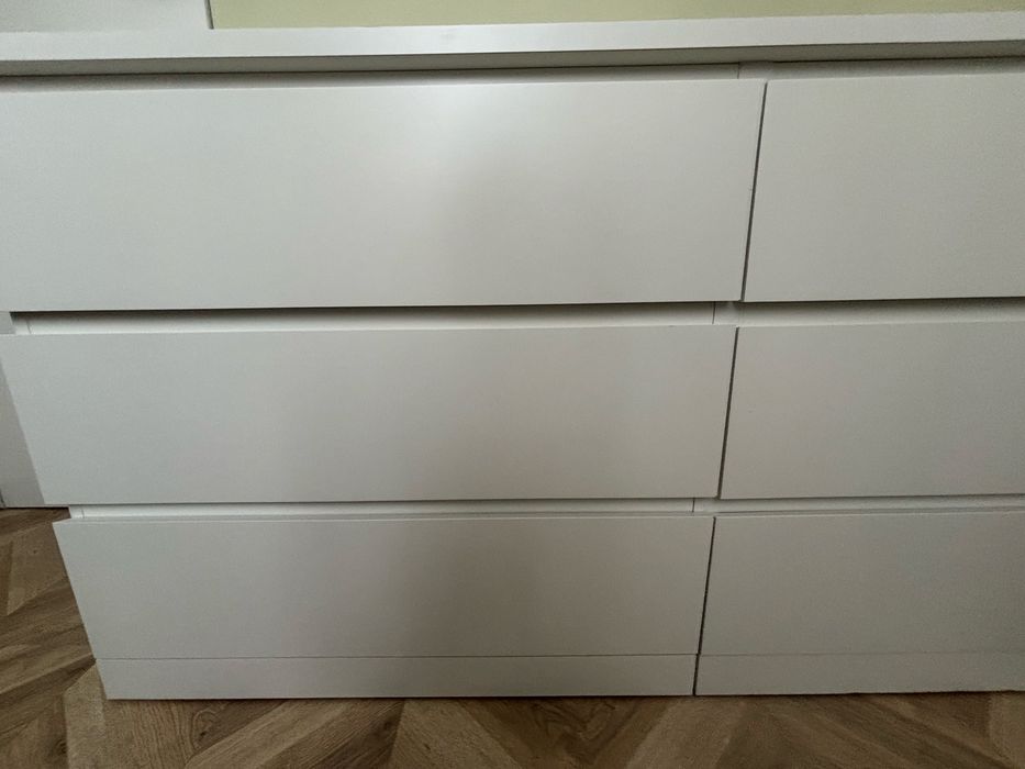 Komoda Ikea malm biała 6 szuflad