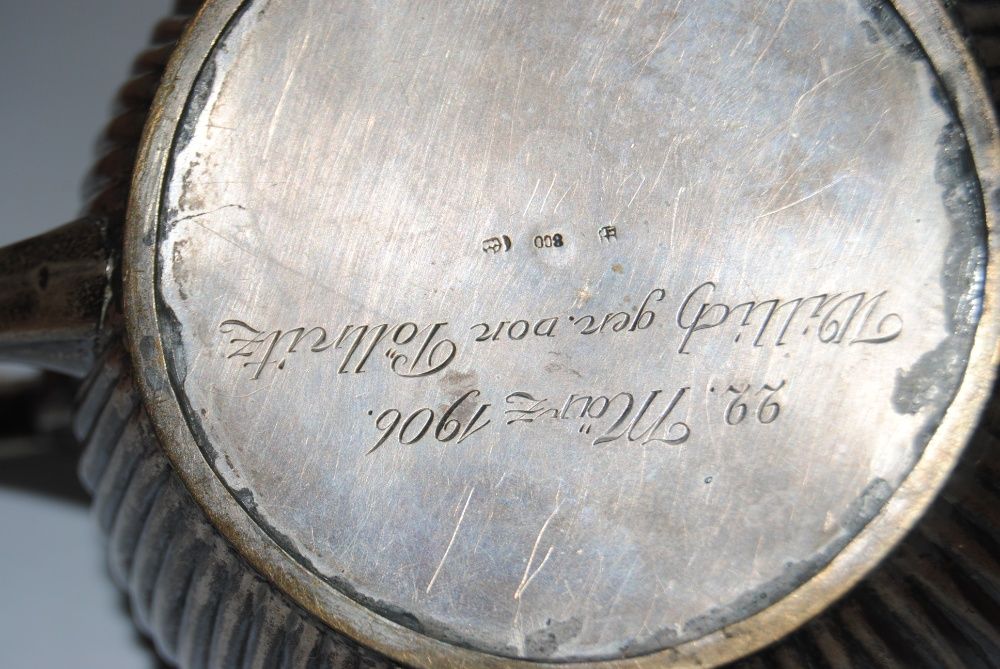 Dzbanek, imbryk do herbaty, srebro 800, Niemcy 1906 rok