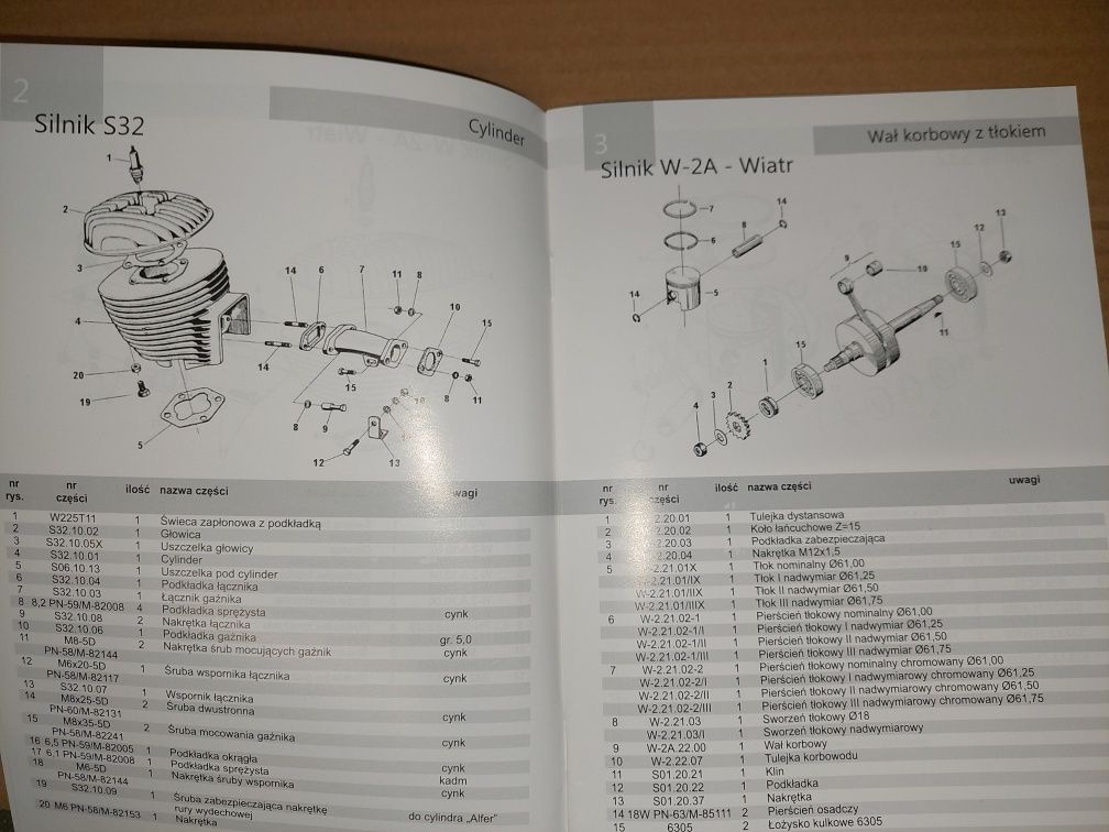 Instrukcja obsługi katalog czesci rama silnik shl m11