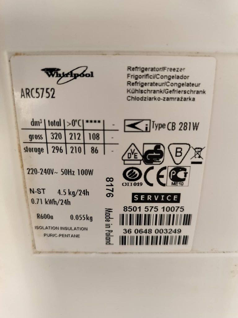 Części do lodówki Whirlpool ARC5752