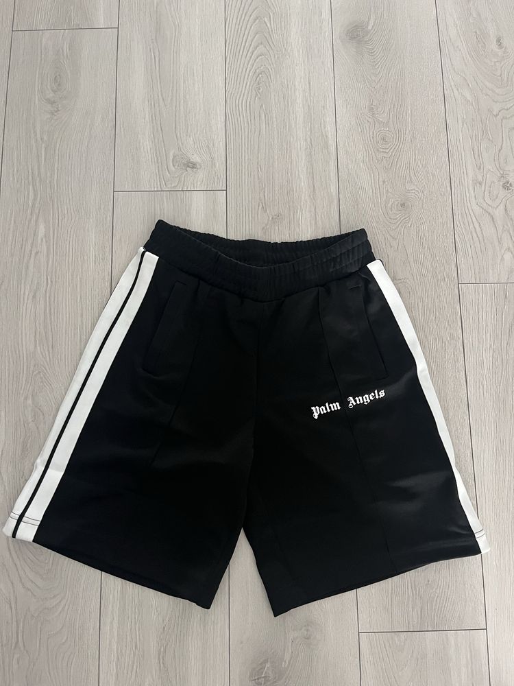 Palm Angels Logo Print Track Shorts Black