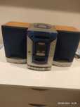 Aparelhagem de som de CD + K7 a funcionar