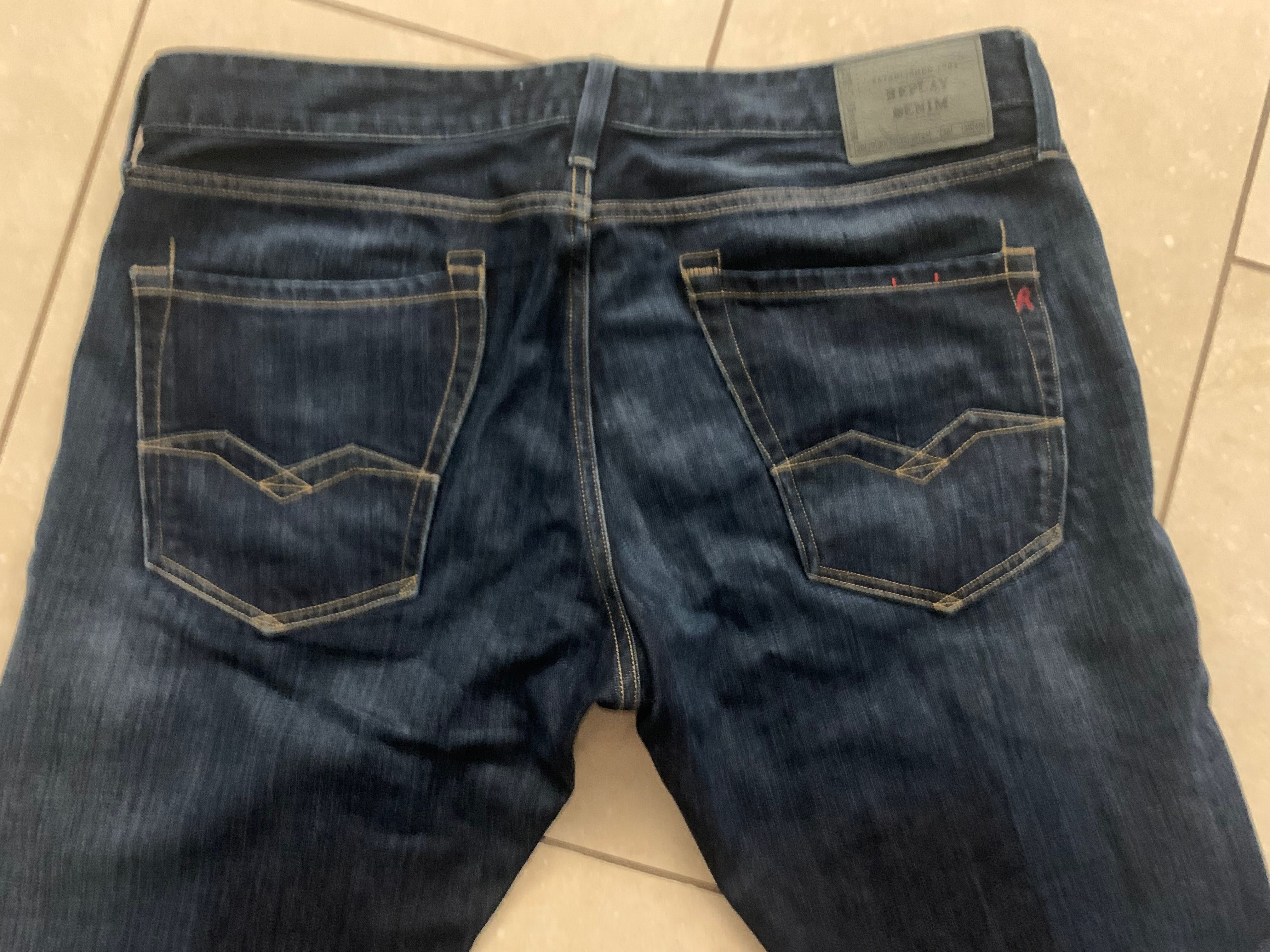 Replay Waitom męskie spodnie jeansy r. XL 36 prosta nogawka,extra stan