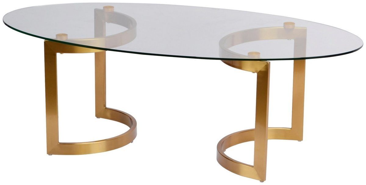 Stół stolik kawowy salon złoty szkło hartowane loft
