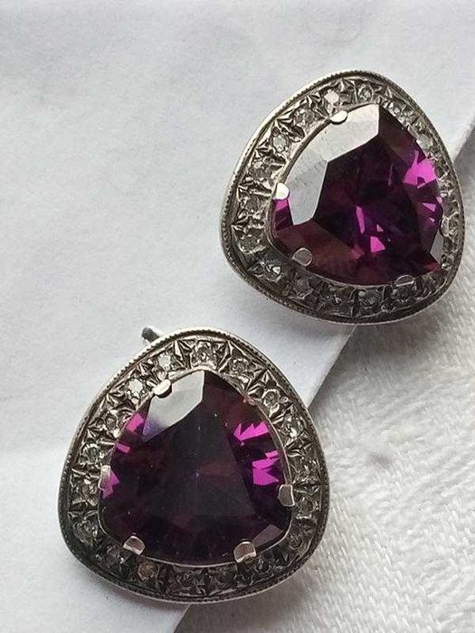 Винтажные  серебряные  серьги