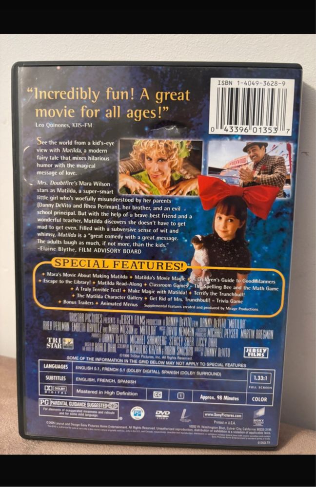 Film Matilda DVD płyta