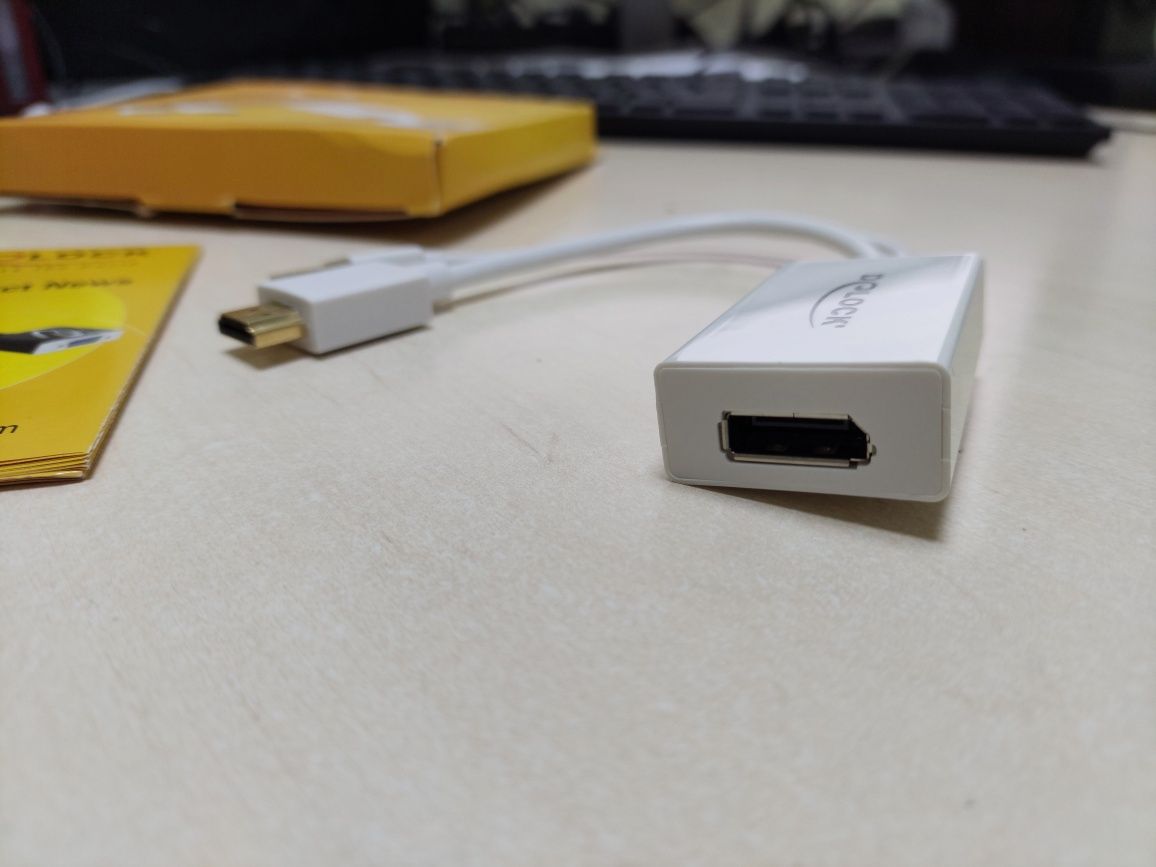 Кабель Delock Adapter HDMI-A male > DisplayPort 1.2 female white