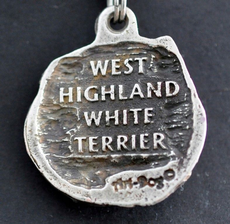 West Highland White Terrier Posrebrzany naszyjnik
