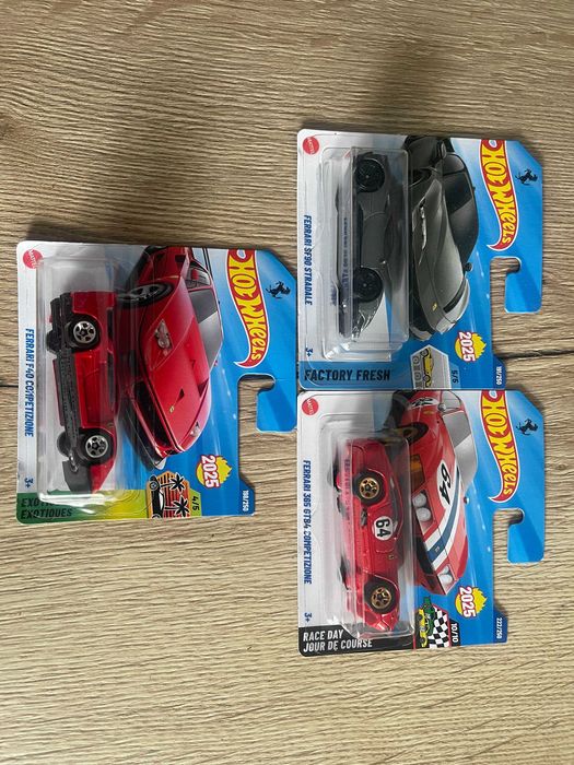 Hot Wheels Ferrari F40 Competizione + SF90 Stradale + Ferrari 365 GTB4