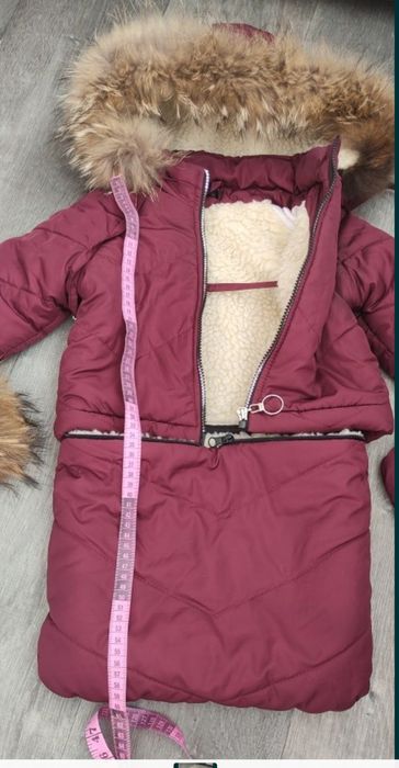 Зимовий комбінезон конверт на овчині