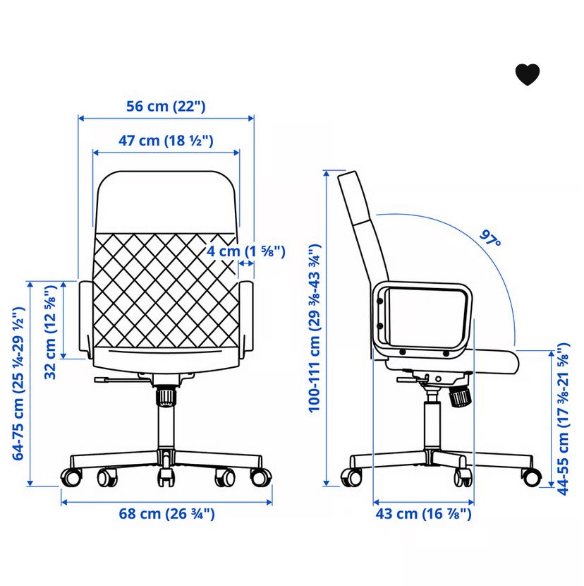 Cadeira giratoria escritorio IKEA
